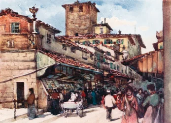 Eine Studie auf der Ponte Vecchio