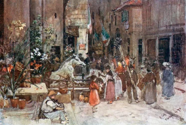 Der "Mercato Nuovo," im Jahr 1884