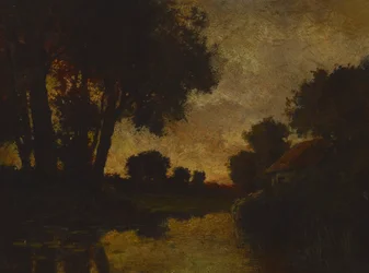 Fluss bei Sonnenuntergang