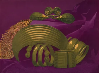 Goldschmuck aus Suite und ein Armband