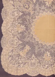 Taschentuch aus Brüsseler Spitze, 1863