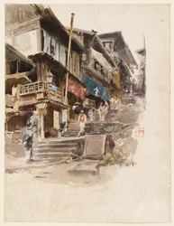 Eine Straße in Ikao, Japan, II