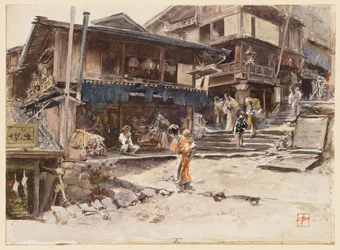 Eine Straße in Ikao, Japan, I