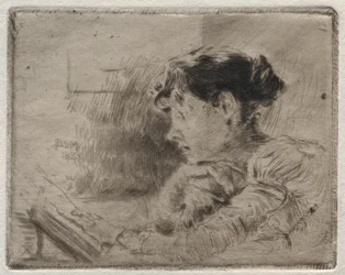 Mädchen beim Lesen, 1883
