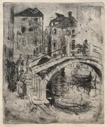 Venezianischer Kanal und Brücken