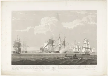 Abfahrt von zwölf niederländischen Handelsschiffen aus dem Hafen von Portsmouth, 1833