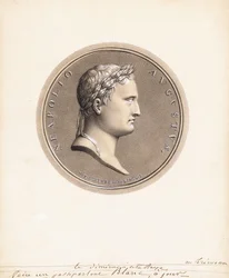 Kaiser Napoleon I., im Profil nach rechts - Ein Entwurf für eine Medaille