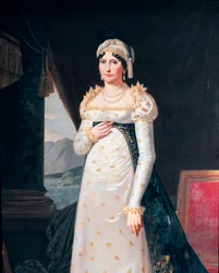 Porträt von Laetitia Bonaparte (Letizia Maria Ramolino) (1750-1836), Mutter von Napoleon Bonaparte (Detail). Gemälde von Robert Lefevre (1755-1830) Museo Napoleonico, Rom