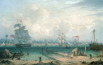 Blick auf Liverpool von Cheshire