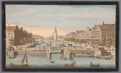 Ansicht der Oudeschans in Amsterdam vom IJ aus gesehen Holland (Serie)