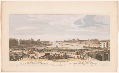 Ansicht der Pont Neuf über die Seine in Paris, Blickrichtung Pont Royal