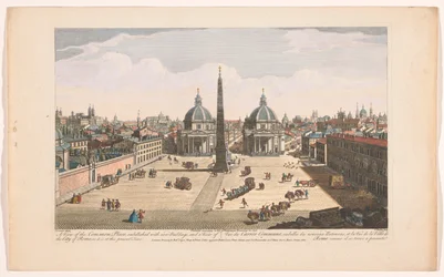 Blick auf die Piazza del Popolo in Rom