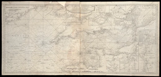 Der Britische Kanal mit einem Teil des Atlantischen Ozeans und der Küste Irlands