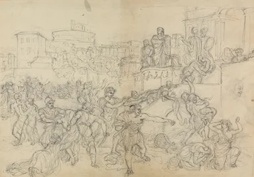 Skizze der Goten, die Rom betreten, aus Shakespeares Stück, Titus Andronicus