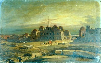 Ansicht des Purana Kila, in der Nähe von Delhi
