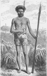 Einheimischer aus Australien, ca. 1885, 1890