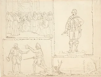 Vier Skizzen, 1824