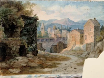 Italienische Bergstadt