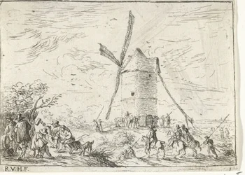 Windmühle Landschaften mit Lagern (Serientitel)