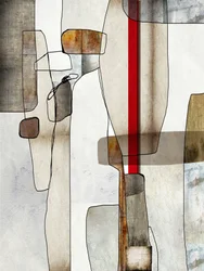 Geometrische rote Komposition