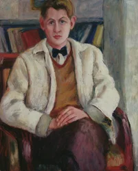 Junger Junge mit weißem Blazer