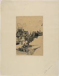 Alte Häuser und Fischerboote