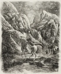 Reiter in den Bergen
