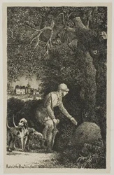 Der Diplomat und der Ameisenhaufen, Illustration für Fabeln und Geschichten von Hippolyte de Thierry-Faletans