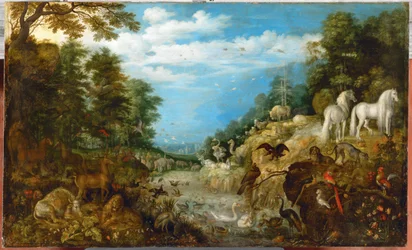 Landschaft mit Tieren