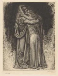 Tristan und Isolde in Umarmung