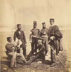 Brigadegeneral Van Straubenzee und Offiziere der Buffs