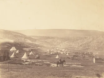 Kavallerielager, Balaklawa, Blick auf das Plateau von Sewastopol