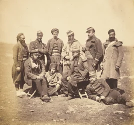 General Cissé sowie Offiziere und Soldaten der Division von General Bosquet