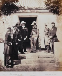 Gruppe im Hauptquartier, aus einem Album mit 52 Fotografien zum Krimkrieg, 1855