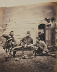 Entbehrungen im Lager, aus einem Album mit 52 Fotografien zum Krimkrieg, 1855