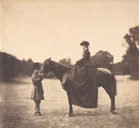 Dame zu Pferd, 1850er Jahre