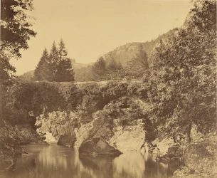 Becken unterhalb von Pont-y-Pair, Betws-y-Coed, Wales.
