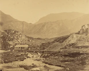 [Blick auf die Berge am Ufer des Ogwen-Sees]