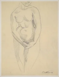 Akt mit verschränkten Händen