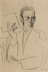 Studie für das Porträt von Jean-Louis Gampert