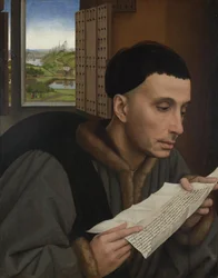 Ein Mann liest (Heiliger Ivo?), ca. 1450