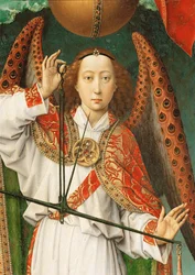 Altar des Jüngsten Gerichts: Der Erzengel Michael wiegt Seelen (Detail)