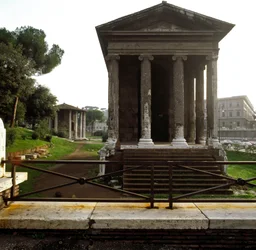 Antikes Rom: Ansicht des Tempels des Portunus