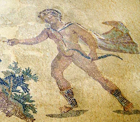 Apollo und Daphne, Detail von Apollo, Haus des Dionysos, Paphos, Zypern