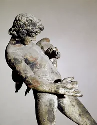 Detail eines Fauns (Bronzeskulptur)