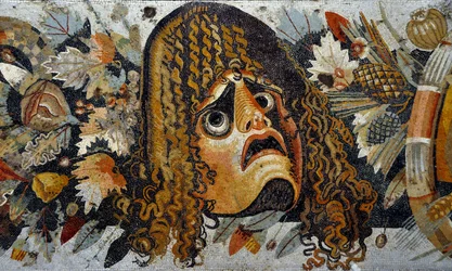 Detail eines Mosaikfrieses