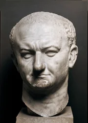 Kopf des römischen Kaisers Vespasian (Titus Flavius Vespasianus)