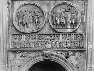 Reliefskulptur von der Nordseite des Konstantinsbogens, 315 n. Chr.