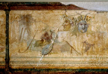 Römische Kunst: Stillleben mit Theatermasken (Detail)