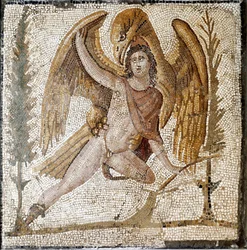 Römische Kunst: Ganymed wird von einem Adler entführt